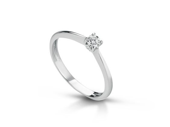 Anello PG Gioielli Donna Solitari in Oro bianco Diamante 0.18 Ct ANSOL6018 - ANSOL6018